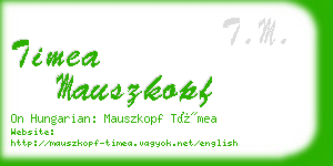 timea mauszkopf business card